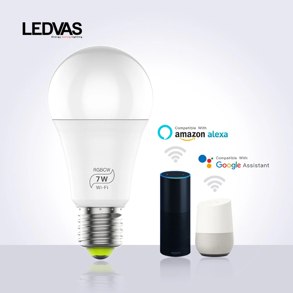 LEDVAS Wireless Smart Light Bulb LED 7W RGB Magic Light E27 Color desk lamp Light Bulb Smart Home Lighting
LEDVAS Wireless Smart Light Bulb LED 7W RGB Magic Light E27 Color desk lamp Light Bulb Smart Home Lighting
