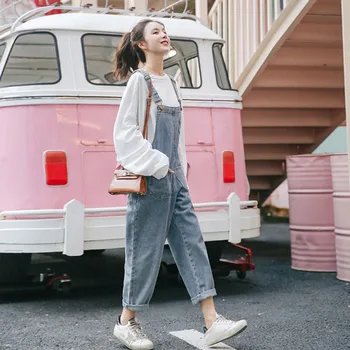 Summer Autumn Women Denim Trousers Overalls Casual Loose Tank Jeans Rompers Female Jumpsuits Ankle-Length Pants
Summer Autumn Women Denim Trousers Overalls Casual Loose Tank Jeans Rompers Female Jumpsuits Ankle-Length Pants