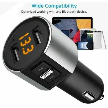 Wireless In-Car Bluetooth FM Transmitter MP3 Radio Adapter Car Kit USB Charger Accesorios Coche Bluetooth FM Transmitter
Wireless In-Car Bluetooth FM Transmitter MP3 Radio Adapter Car Kit USB Charger Accesorios Coche Bluetooth FM Transmitter