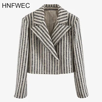 Women Striped Split Joint Short Blazer New Lapel Long Sleeve Loose Fit Jacket Fashion Tide Spring Autumn 2020 U242
Women Striped Split Joint Short Blazer New Lapel Long Sleeve Loose Fit Jacket Fashion Tide Spring Autumn 2020 U242