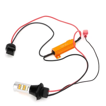 2pc T20 7440 42-LED 2835 50W Dual-Color Switchback LED DRL Turn Signal Light Kit M2ED
2pc T20 7440 42-LED 2835 50W Dual-Color Switchback LED DRL Turn Signal Light Kit M2ED