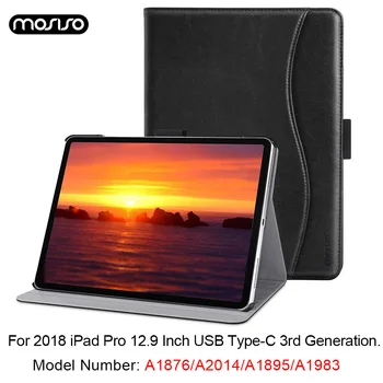 2018 iPad Pro 12.9 inch Case 3rd Gen PU Leather Stand Folio Protective Tablet Cover with Pencil Holder & 3 Multi-viewing Gears
2018 iPad Pro 12.9 inch Case 3rd Gen PU Leather Stand Folio Protective Tablet Cover with Pencil Holder & 3 Multi-viewing Gears