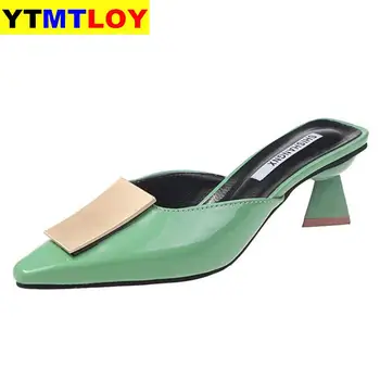 Summer Women Sandals Wedding Shoes Bridal Pointed Toe Woman Slippers Low Heels Dress Shoe sandalias mujer Zapatos Mujer Green
Summer Women Sandals Wedding Shoes Bridal Pointed Toe Woman Slippers Low Heels Dress Shoe sandalias mujer Zapatos Mujer Green