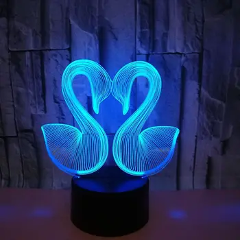 Night Light Desk Lamp 3D Led Visual 7 Colors Change Swan Animal Decor Bedside Sleep Lighting USB Touch Lamp Gift Light Fixture
Night Light Desk Lamp 3D Led Visual 7 Colors Change Swan Animal Decor Bedside Sleep Lighting USB Touch Lamp Gift Light Fixture