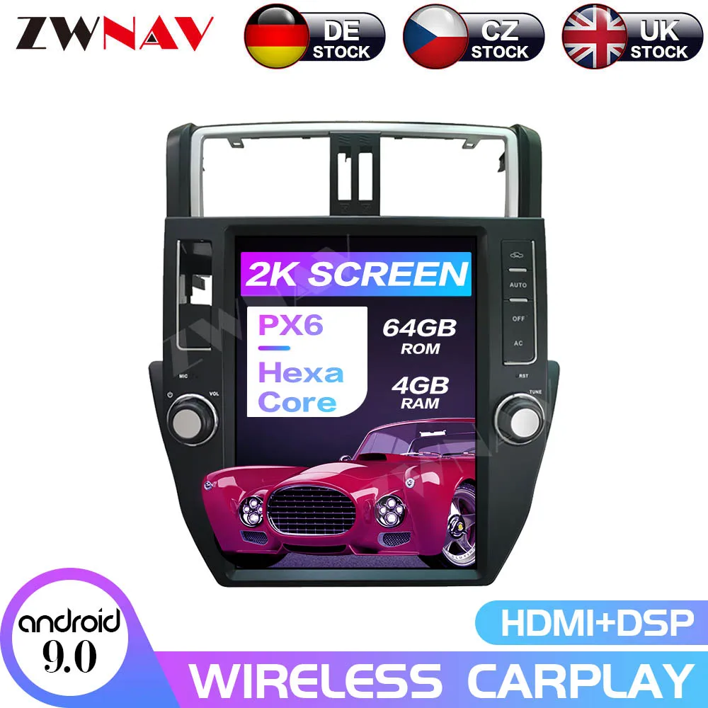 For TOYOTA Land Cruiser Prado 150 2010-2013 Car Stereo Multimedia Player Headunit Tesla Style Android 9 4G+64 Car GPS Navigation
For TOYOTA Land Cruiser Prado 150 2010-2013 Car Stereo Multimedia Player Headunit Tesla Style Android 9 4G+64 Car GPS Navigation