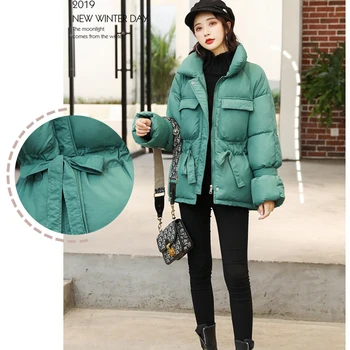Down Cotton Women's 2019 New Short Korean Version of the Student Winter Jacket Long-sleeved Stand Collar Waist Cotton Coat
Down Cotton Women's 2019 New Short Korean Version of the Student Winter Jacket Long-sleeved Stand Collar Waist Cotton Coat