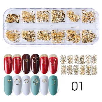 12 Grids 3D Hollow Nail Metal Frame Oval Star Shell Studs DIY Decorations Nails Gold Silver Manicure Nail Ornament Jewelry CH772 
12 Grids 3D Hollow Nail Metal Frame Oval Star Shell Studs DIY Decorations Nails Gold Silver Manicure Nail Ornament Jewelry CH772