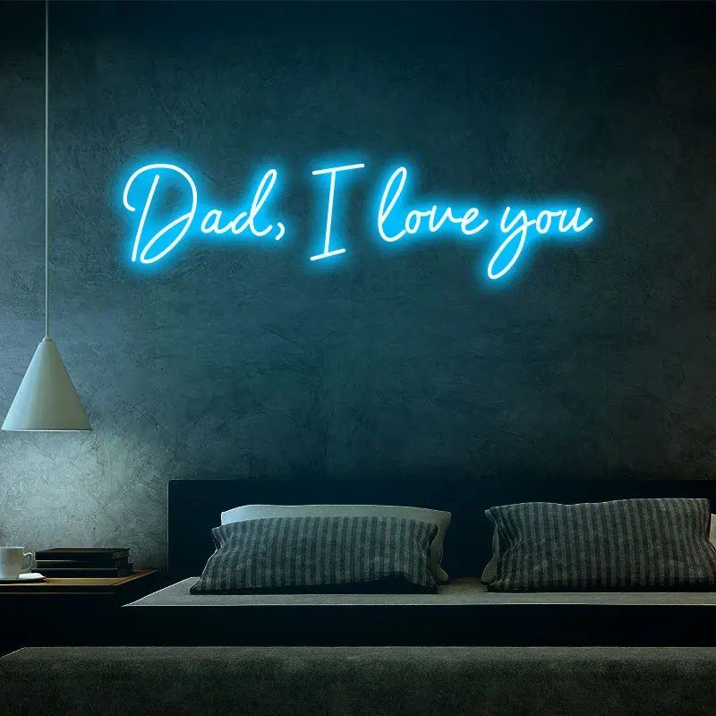 

Dad I Love You Neon Light | Father's Day Gift From Daughter Wall Decoration Sign Grandpa Gift from Son