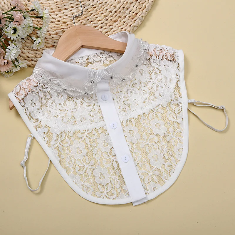 Womens Lace Floral Fake Collars False Collars Ladies Embroidery Lace Detachable Collar Shirt Faux Col Lapel Blouse Shirt Decor
Womens Lace Floral Fake Collars False Collars Ladies Embroidery Lace Detachable Collar Shirt Faux Col Lapel Blouse Shirt Decor