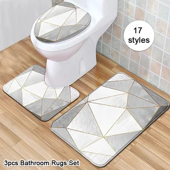 Bath Mat 3 Piece Set Classical Pattern Toilet Cover Foot Pad Non-slip Absorbent Bathroom Door Mat Flannel Soft Bathr Rug Carpet
Bath Mat 3 Piece Set Classical Pattern Toilet Cover Foot Pad Non-slip Absorbent Bathroom Door Mat Flannel Soft Bathr Rug Carpet