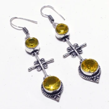 Citrine Silver Overlay on Copper Earrings, Hand made Women Jewelry Gift
Citrine Silver Overlay on Copper Earrings, Hand made Women Jewelry Gift