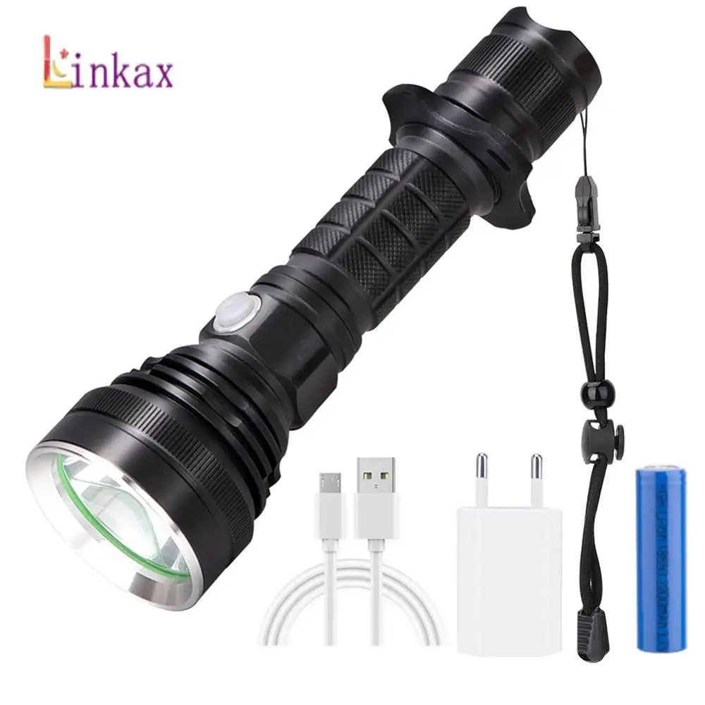 Powerful L2 LED Flashlight 10W Torch USB Rechargeable Power 18650 Battery Work Light Tactical Flashlights For Camping/Hiking
Powerful L2 LED Flashlight 10W Torch USB Rechargeable Power 18650 Battery Work Light Tactical Flashlights For Camping/Hiking