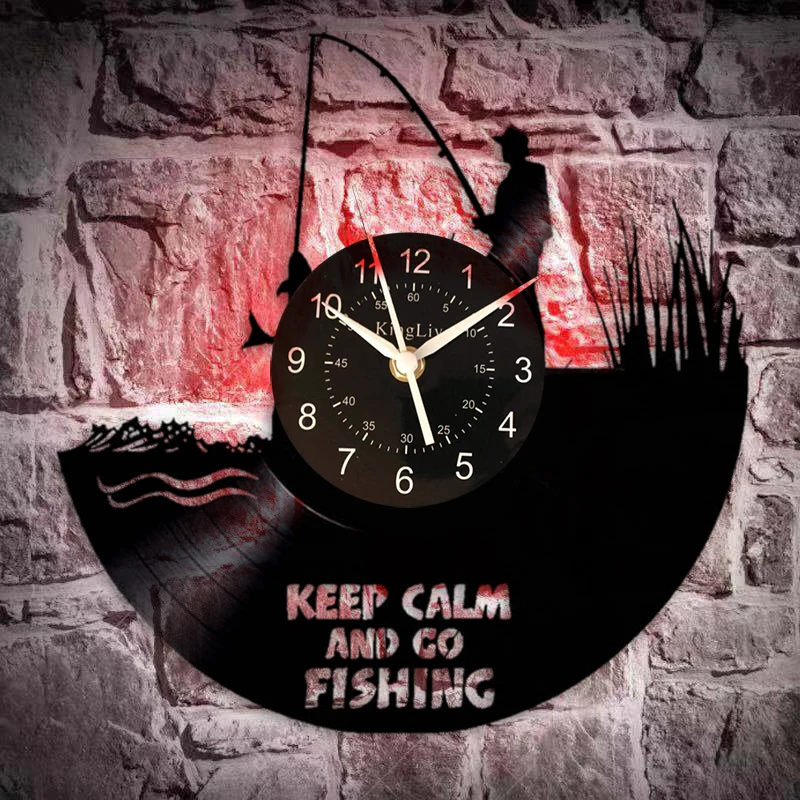 Vintage Vinyl Record Wall Clock with 7 Color Led Lighting Modern Design Fishing Clocks Wall Watch Home Decor Gifts for Fishmen
Vintage Vinyl Record Wall Clock with 7 Color Led Lighting Modern Design Fishing Clocks Wall Watch Home Decor Gifts for Fishmen