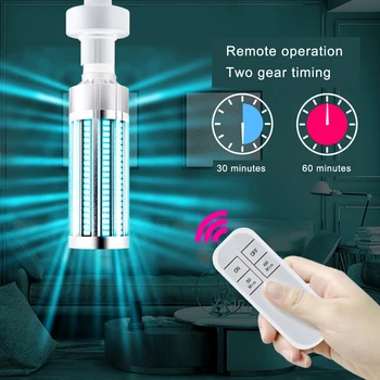 E26/E27 Base UV Germicidal Sterilizer Lamp Led UVC Light Bulb Lamp with Remote Control 110/220V With Lamp Holder
E26/E27 Base UV Germicidal Sterilizer Lamp Led UVC Light Bulb Lamp with Remote Control 110/220V With Lamp Holder