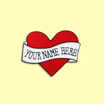 Your Name Here Enamel Pin Red Heart Badge Brooch Denim Clothes Backpack Lapel Pin Couple Jewelry Gift For Your Lover
Your Name Here Enamel Pin Red Heart Badge Brooch Denim Clothes Backpack Lapel Pin Couple Jewelry Gift For Your Lover
