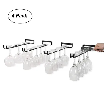 Kitchen Restaurant Wall-Mounted Wine Glass Storage Metal Holder Rack of 4 Pack Home Organization Supplies
Kitchen Restaurant Wall-Mounted Wine Glass Storage Metal Holder Rack of 4 Pack Home Organization Supplies