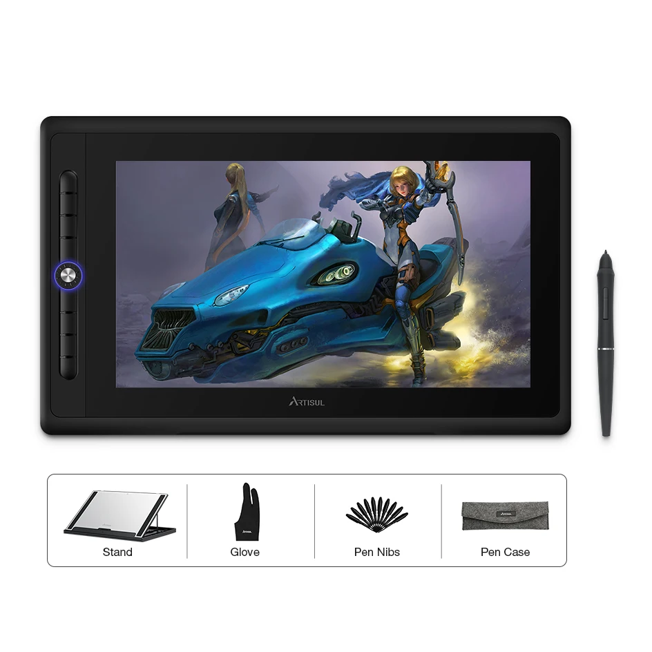 Artisul D16 PRO 15.6inch Graphic Tablet Monitor Digital Drawing Pen Tablet Monitor with Shortcut Keys and a Dial
Artisul D16 PRO 15.6inch Graphic Tablet Monitor Digital Drawing Pen Tablet Monitor with Shortcut Keys and a Dial