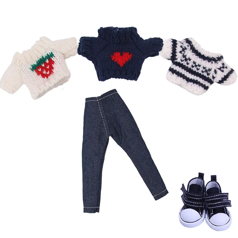 Blyth Doll Clothes Set=Sweater+Jeans,5 Cm Canvas Shoes For Blyth BJD 30 Cm 1/6 Doll Our Generation Birthday Girl's Toy Gifts
Blyth Doll Clothes Set=Sweater+Jeans,5 Cm Canvas Shoes For Blyth BJD 30 Cm 1/6 Doll Our Generation Birthday Girl's Toy Gifts