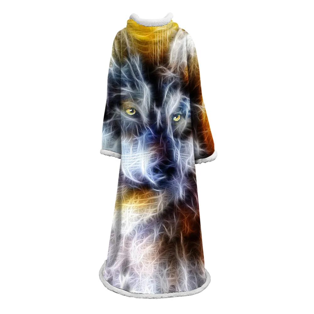 Animal Wolves Sleeve Blanket Keep Warm Soft Comfortable 3D Blanket Custom DIY Print Creative Design Blanket with Sleeve
Animal Wolves Sleeve Blanket Keep Warm Soft Comfortable 3D Blanket Custom DIY Print Creative Design Blanket with Sleeve