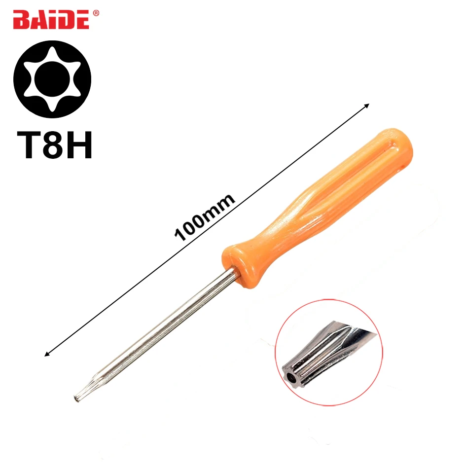

3 x 100mm Screwdriver Phillips Slotted T3 T4 T5 T6 T6H T7 T8 T8H for Xbox360 T10 T10H 1.5Y 2.0Y 3.0Y With Hole Screwdrivers