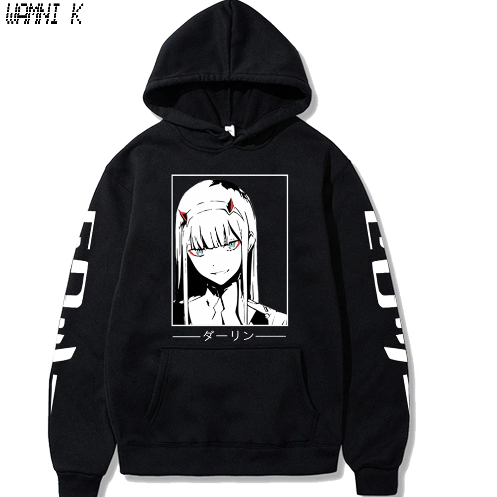 WAMNI Zero Two Darling in The Franxx толстовки с капюшоном для мужчин и женщин пуловер принтом