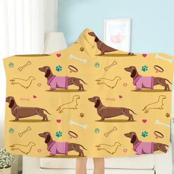 Dachshund Hooded Blanket Super Soft Sherpa Fleece Throw Blanket Cartoon Animals Dogs Plush Throw Wrap Teens Wearable Blanket 
Dachshund Hooded Blanket Super Soft Sherpa Fleece Throw Blanket Cartoon Animals Dogs Plush Throw Wrap Teens Wearable Blanket