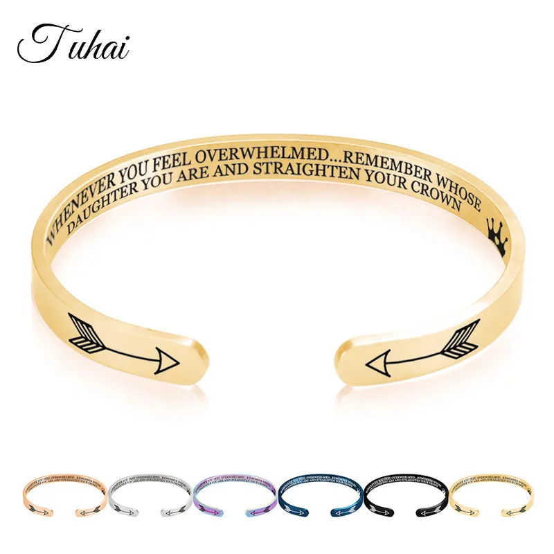 Stainless Steel Double Side Engraved Words to Daughter Cuff Bangles for Girls Jewelry Rose Gold Color Creative Bracelets
Stainless Steel Double Side Engraved Words to Daughter Cuff Bangles for Girls Jewelry Rose Gold Color Creative Bracelets