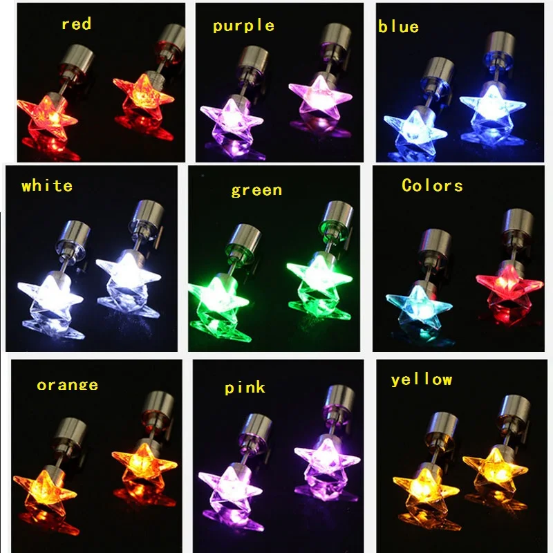 Pair Charm LED Earring Light Up Glowing Star Heart Crystal Stainless Ear Drop Ear Stud Earring Party Wedding Club Bar Supply
Pair Charm LED Earring Light Up Glowing Star Heart Crystal Stainless Ear Drop Ear Stud Earring Party Wedding Club Bar Supply