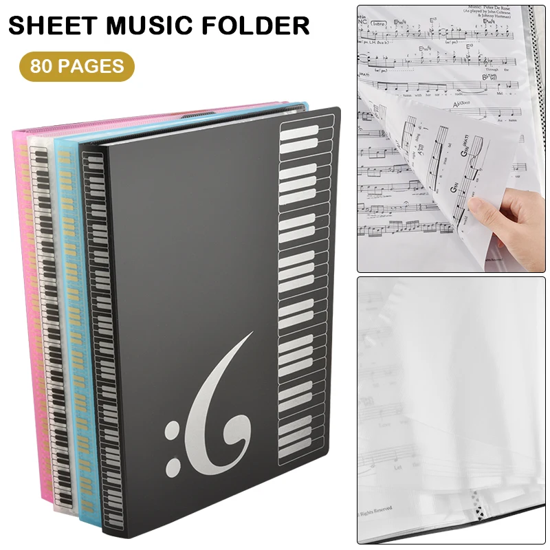 80 Pages A4 Piano Paper Sheets Document File Organizer Folder Five-line Clip Music Score Accessories
80 Pages A4 Piano Paper Sheets Document File Organizer Folder Five-line Clip Music Score Accessories