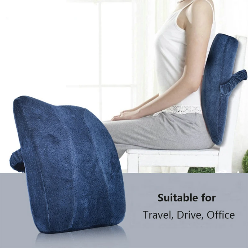 Фото Офисная поясничная подушка для кресла с эффектом памяти из пены поддерживающая
