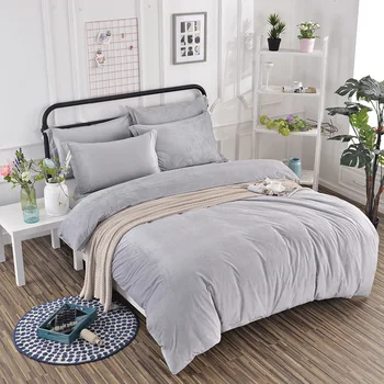 Thicken Winter Warm Flannel velvet 4pcs Solid gray Printed Bedding Set Suit Twin/Queen king Bed Sheet/Duvet Cover/Pillowcase
Thicken Winter Warm Flannel velvet 4pcs Solid gray Printed Bedding Set Suit Twin/Queen king Bed Sheet/Duvet Cover/Pillowcase