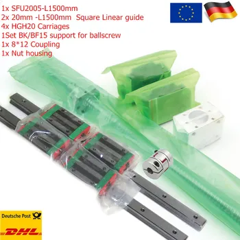 CNC 3D Printer part kit guides 1pc SFU2005 L1500mm & 2Pcs Square linear rail slide-L1500mm with SBR16UU & BK/BF12
CNC 3D Printer part kit guides 1pc SFU2005 L1500mm & 2Pcs Square linear rail slide-L1500mm with SBR16UU & BK/BF12