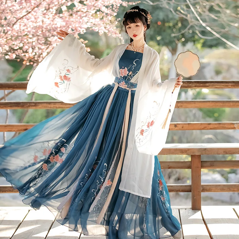Hanfu Female Chinese Style Traditional Ancient Embroidery Fairy Folk Dance Costume Adult Cosplay Costume Stage Performance Suit
Hanfu Female Chinese Style Traditional Ancient Embroidery Fairy Folk Dance Costume Adult Cosplay Costume Stage Performance Suit