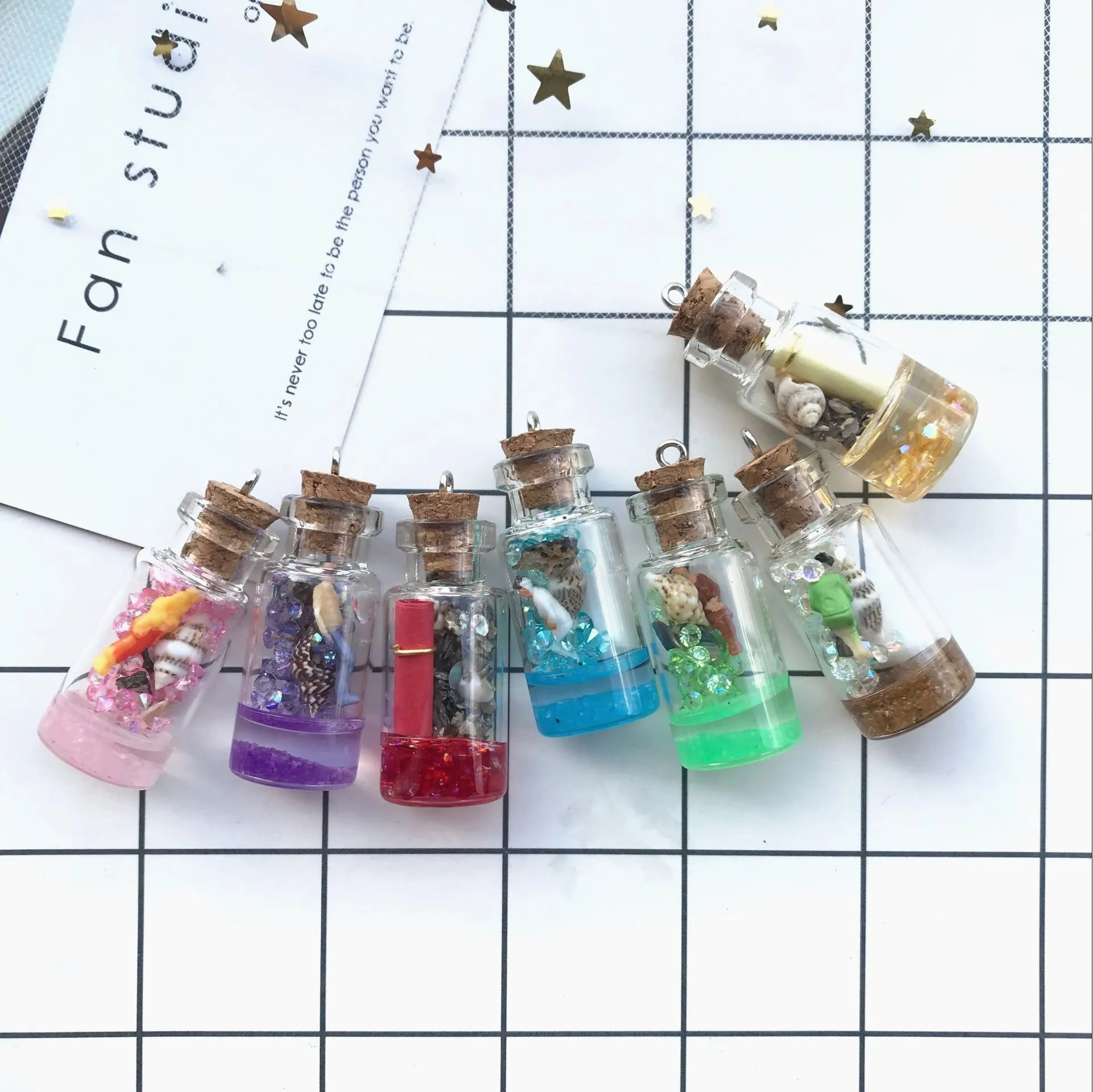 4pcs you can open the lid Wishing bottle Charms for DIY decoration neckalce earring key chain Jewelry Making
4pcs you can open the lid Wishing bottle Charms for DIY decoration neckalce earring key chain Jewelry Making