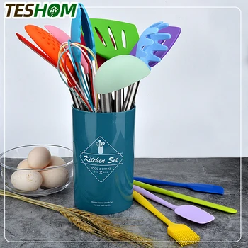 15PCS/Set Colorful Silicone kitchen utensil Non-stick Cookware Cooking Tool Stainless Steel Heat Resistant Kitchenware
15PCS/Set Colorful Silicone kitchen utensil Non-stick Cookware Cooking Tool Stainless Steel Heat Resistant Kitchenware