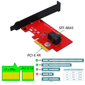 VODOOL PCI-E 4X to SFF-8643 Adapter Module 2.5 inch U.2 PCIe-NVMe 36-Pin SSD Converter Board for Desktop PC For Windows 10/8
VODOOL PCI-E 4X to SFF-8643 Adapter Module 2.5 inch U.2 PCIe-NVMe 36-Pin SSD Converter Board for Desktop PC For Windows 10/8
