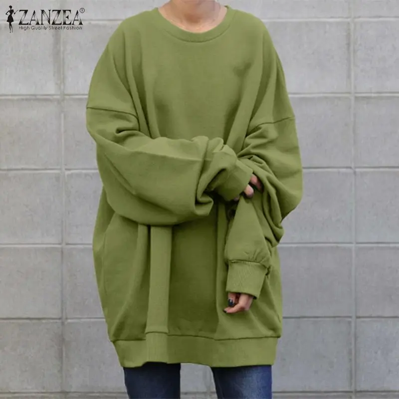 ZANZEA Oversized Women Long Sleeve Solid Sweatshirt Fashion Autumn Hoodies Casual Streetwear Winter Sweatshirts Loose Pullover
ZANZEA Oversized Women Long Sleeve Solid Sweatshirt Fashion Autumn Hoodies Casual Streetwear Winter Sweatshirts Loose Pullover