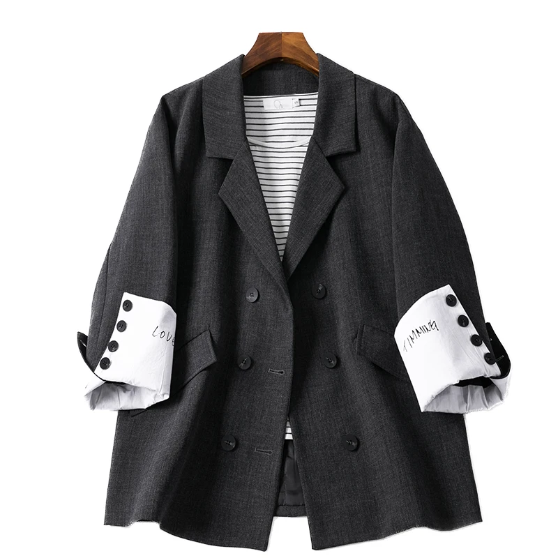 Korean Retro Ladies Blazer Stylish Simple Solid Black Loose Suit Jacket Casual Spring Autumn Women Jacket Large Size MM60NXZ
Korean Retro Ladies Blazer Stylish Simple Solid Black Loose Suit Jacket Casual Spring Autumn Women Jacket Large Size MM60NXZ