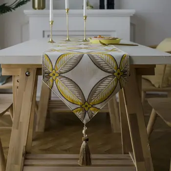 modern jacquard table runner coffee table mat fringe tassel tabe cloth leaves/geometric pattern tablecloth bed runner
modern jacquard table runner coffee table mat fringe tassel tabe cloth leaves/geometric pattern tablecloth bed runner