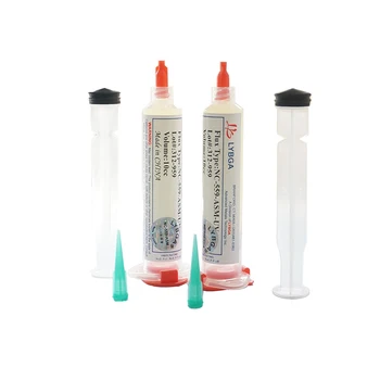 2pcs/set 5pcs/set LY 10cc NC-559-ASM-UV Flux paste lead-free solder paste solder flux with Needles piston syringe putter
2pcs/set 5pcs/set LY 10cc NC-559-ASM-UV Flux paste lead-free solder paste solder flux with Needles piston syringe putter