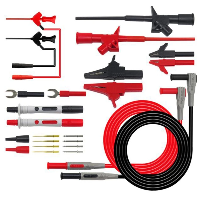P1300 Series Replaceable Multimeter Probe Test Hook Test Lead Kits 4Mm Banana Plug Alligator Clip Test Stick
P1300 Series Replaceable Multimeter Probe Test Hook Test Lead Kits 4Mm Banana Plug Alligator Clip Test Stick
