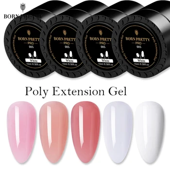 BORN PRETTY PRO 15ml Poly Extension Gel Nail Polish Fast Extended Nails Tips Clear White Soak Off UV Gel Polish 
BORN PRETTY PRO 15ml Poly Extension Gel Nail Polish Fast Extended Nails Tips Clear White Soak Off UV Gel Polish