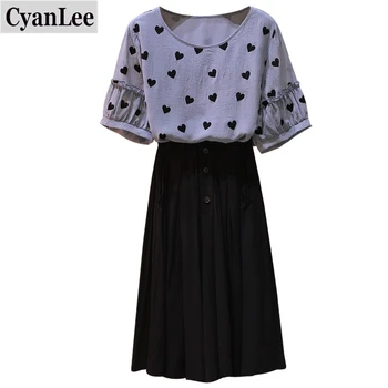 plus size korean love print chiffon blouse and wide leg black pant set women two piece set casual clothing for ladies outfits
plus size korean love print chiffon blouse and wide leg black pant set women two piece set casual clothing for ladies outfits