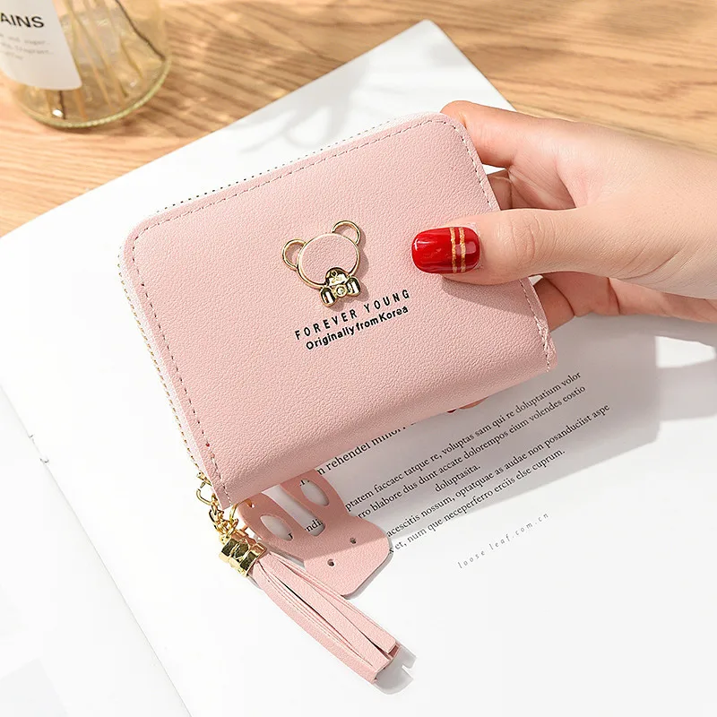 LISM Small wallet women cute bear short zipper women coin purse women's mini handbag wallet women Coin purse kawaii
LISM Small wallet women cute bear short zipper women coin purse women's mini handbag wallet women Coin purse kawaii
