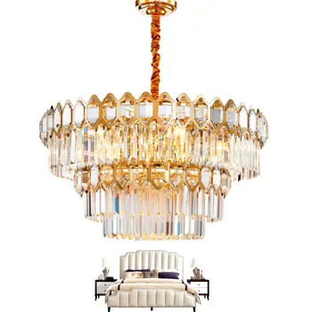 Modern Crystal Gold 2 Layers Chandelier Lighting For Living Room Dining Room Bedroom Rectangle Dining Room Indoor Light Fixtures
Modern Crystal Gold 2 Layers Chandelier Lighting For Living Room Dining Room Bedroom Rectangle Dining Room Indoor Light Fixtures