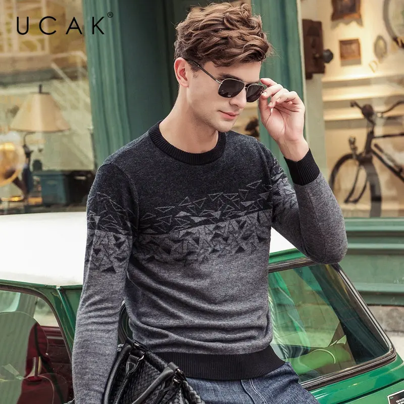 UCAK Brand 100% Merino Wool Sweater Men 2019 Autumn Winter New Arrival Cashmere Pullover Men Streetwear Fashion Pull Homme U3056 
UCAK Brand 100% Merino Wool Sweater Men 2019 Autumn Winter New Arrival Cashmere Pullover Men Streetwear Fashion Pull Homme U3056