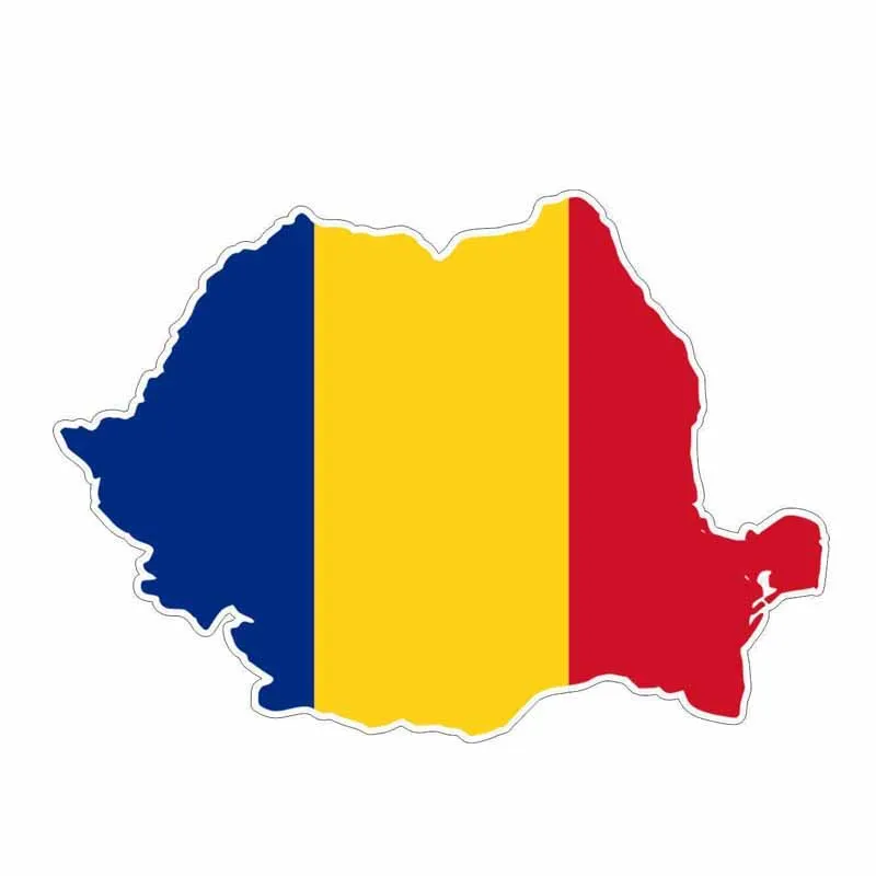 

Hot Reflective Romania Map Flag Vinyl Car Stickers for Car Window Trunk Auto Uv Protection Car Decorative Vinyl KK PVC 14*10cm