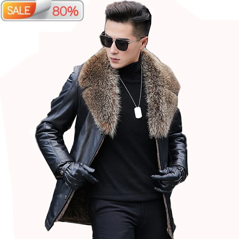 Rea Leather Mens Jacket NaturalRaccoon Mink Fur Collar Plus Size 5XL Male Wool Shearling Warm Coat 15A2 LX2370
Rea Leather Mens Jacket NaturalRaccoon Mink Fur Collar Plus Size 5XL Male Wool Shearling Warm Coat 15A2 LX2370