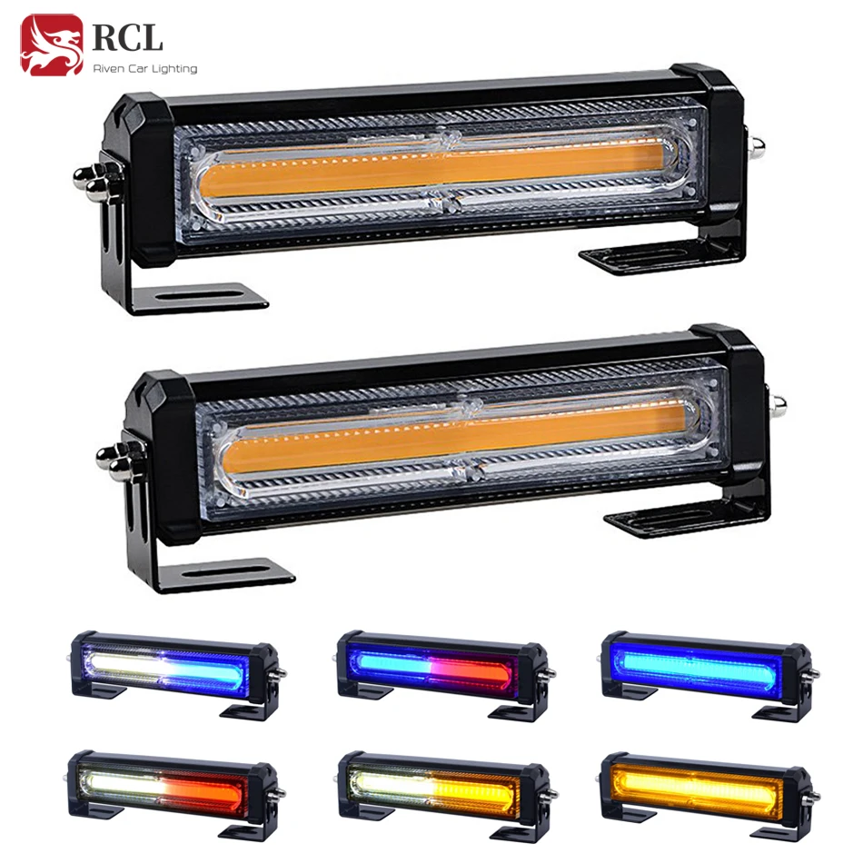 RCL Amber/Blue Emergency Grille Light Head 7 Flash Patterns 16W Bright Linear LED Mini Strobe Lightbar
RCL Amber/Blue Emergency Grille Light Head 7 Flash Patterns 16W Bright Linear LED Mini Strobe Lightbar
