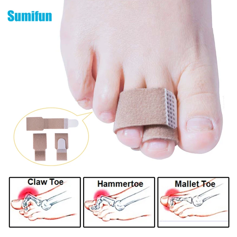 

20pcs Velvet Cotton Toe Splint Straightener Wrap Anti-Slip Brace Hammer Broken Finger Toe Protector Cushioned Bandages D1179